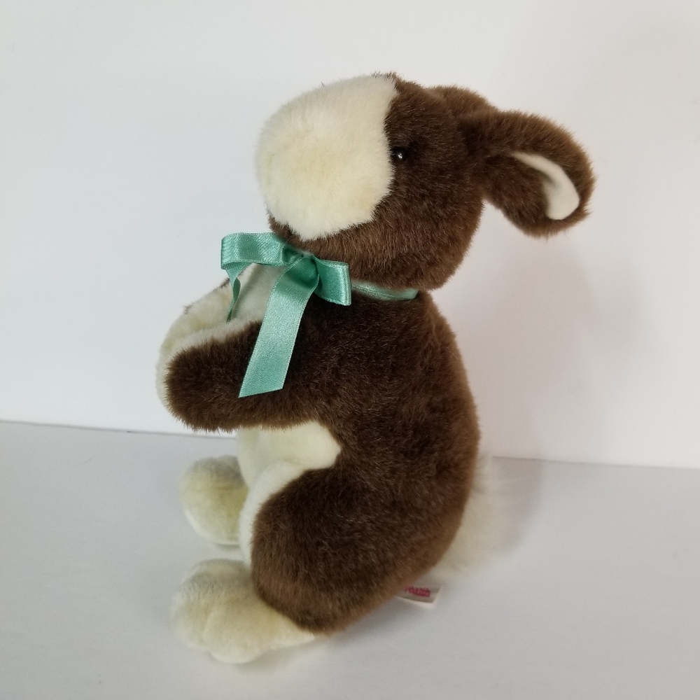 Commonwealth Bunny Rabbit Plush Stuffed Animal 10‎ inch  1999 Brown Off White